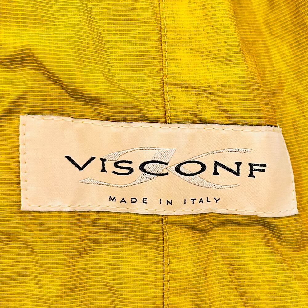 Vintage Visconf Yellow Green Italian Designer Jacket Made In Italy 46K M/L